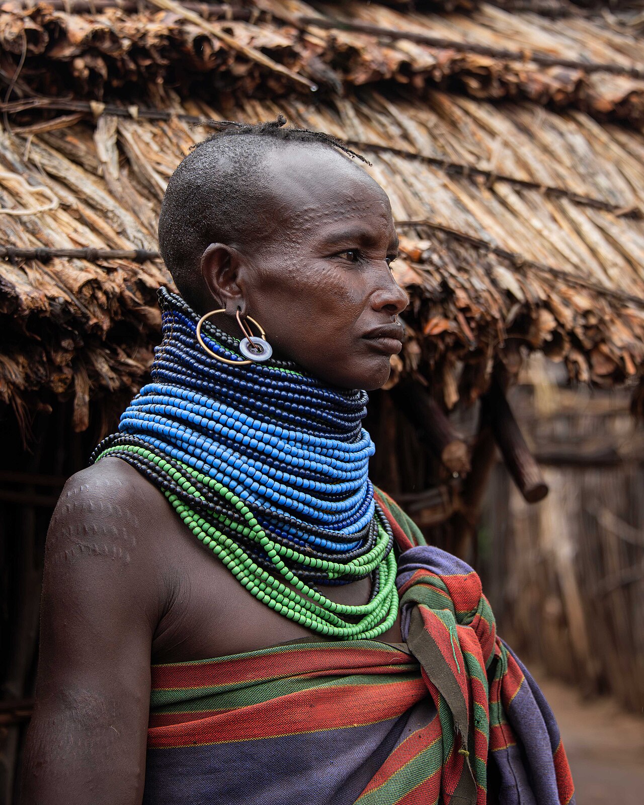 A Turkana woman; the Turkana are Eastern Nilotic herders of the far northwest.