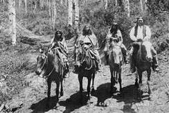Ute people photographed in 1878; the Ute are a people of the Rockies and Great Basin.
