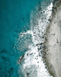 The beach at Robertsport, Cape Mount, on the Vai coast of Liberia.