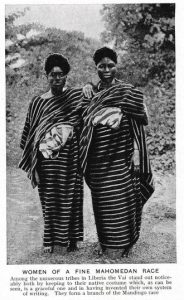 A Vai woman in native costume; the Vai are largely Muslim.