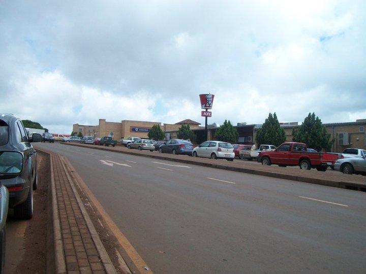 The plaza at Thohoyandou, the modern centre of the Venda region.