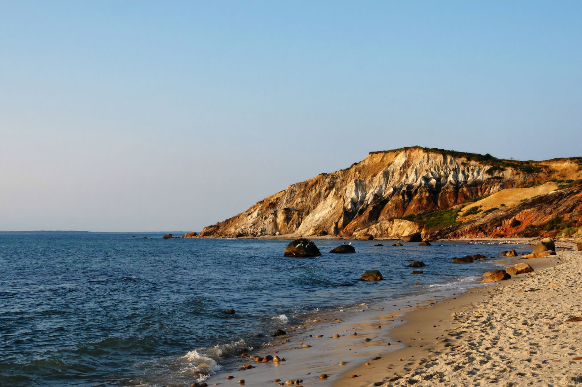 The clay cliffs of Aquinnah on Martha's Vineyard, home of the Aquinnah Wampanoag.