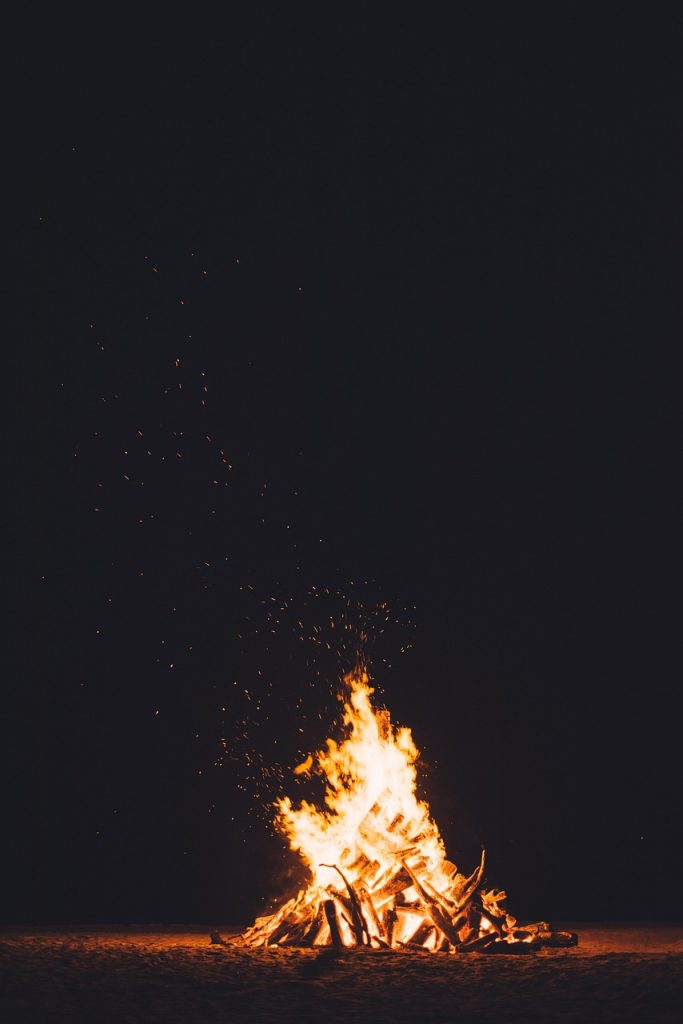 Bonfire at night