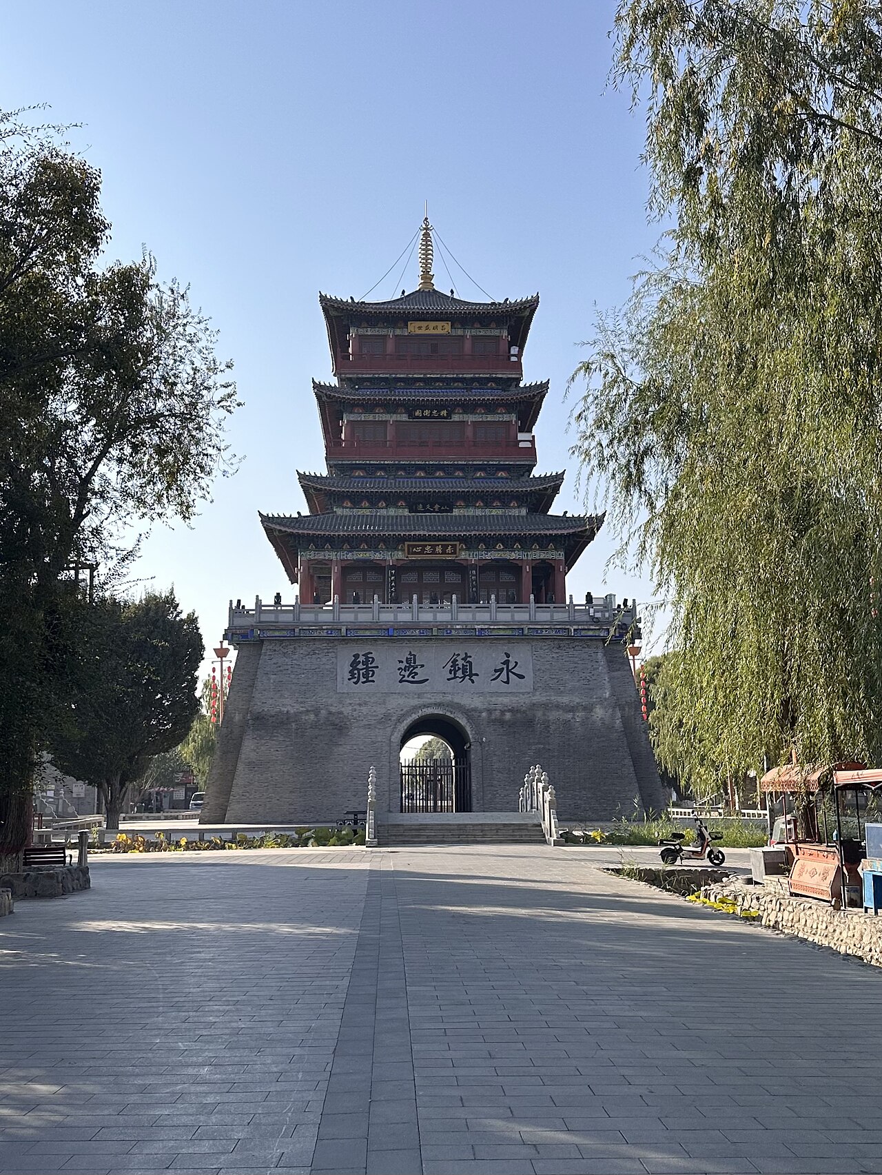 A tower in the Qapqal Xibe autonomous county