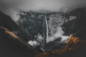 Amazon waterfall in Peru