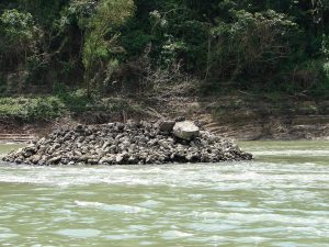 The Usumacinta River, which loops around the Maya city of Yaxchilan.