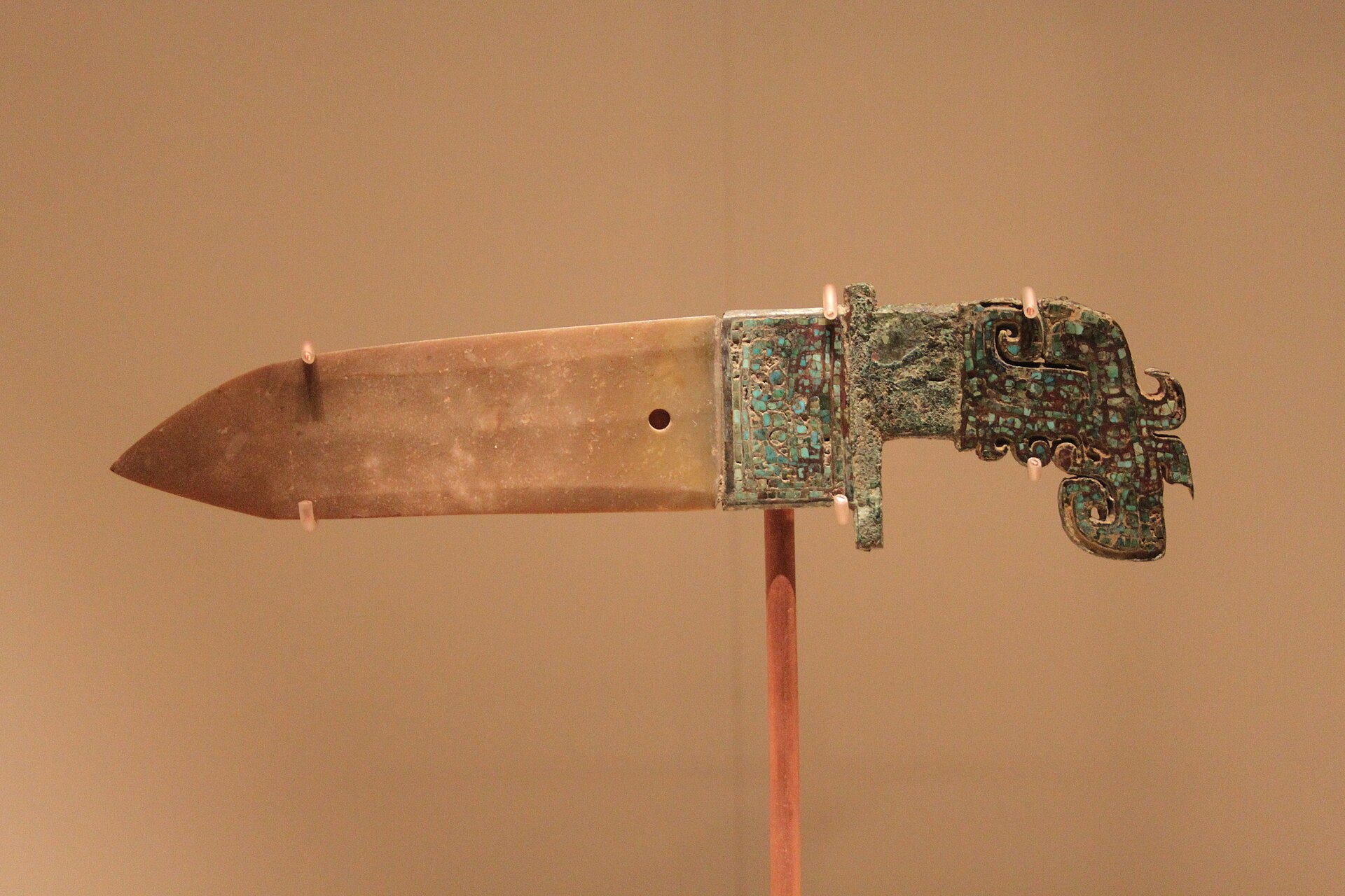 Finely carved jade objects from the Shang royal tombs at Anyang.