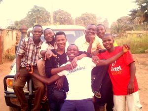 Young people of Yambio, the principal Zande town of South Sudan.