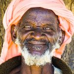 An old Zarma man from a village on the Dallol in western Niger.