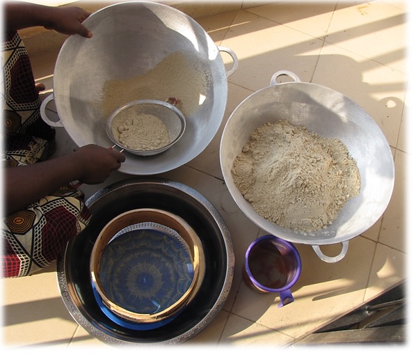 Sieves and bowls for sifting millet flour, the staple grain of the Zarma.
