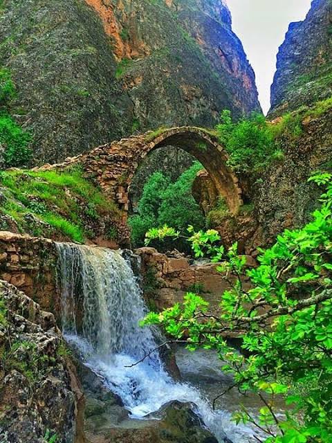 A historic stone bridge at Dersim, an example of the region's building.