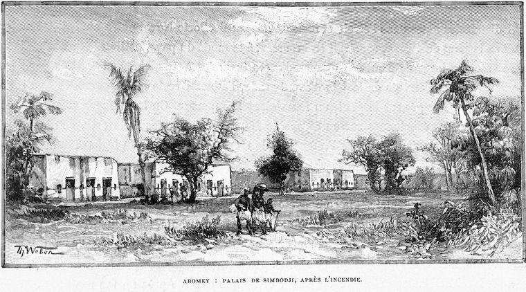 The Palace of Simbodji at Abomey, one of the royal residences within the great enclosure.