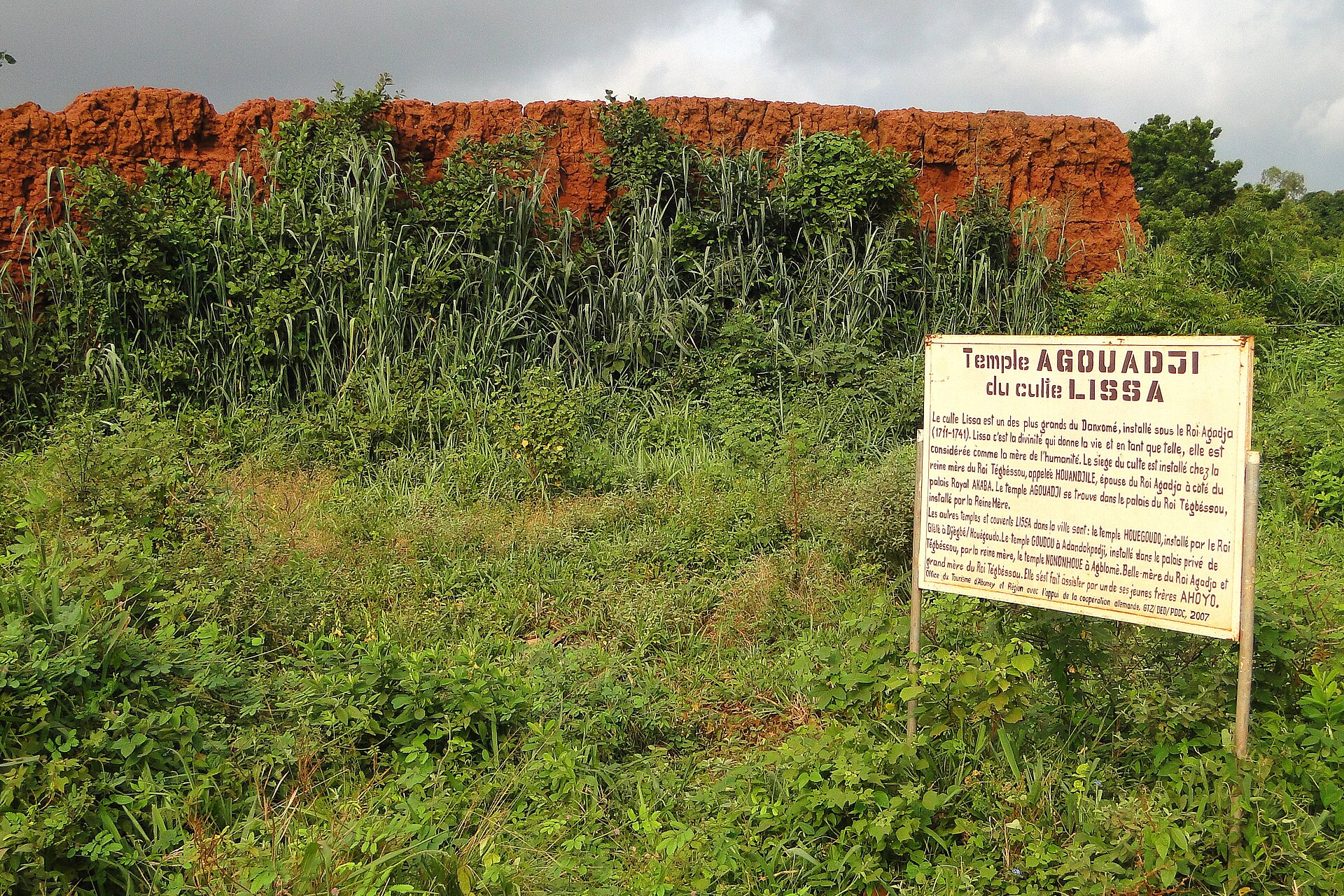 Ruins of the palace walls at Abomey, weathered remnants of the kingdom of Dahomey.
