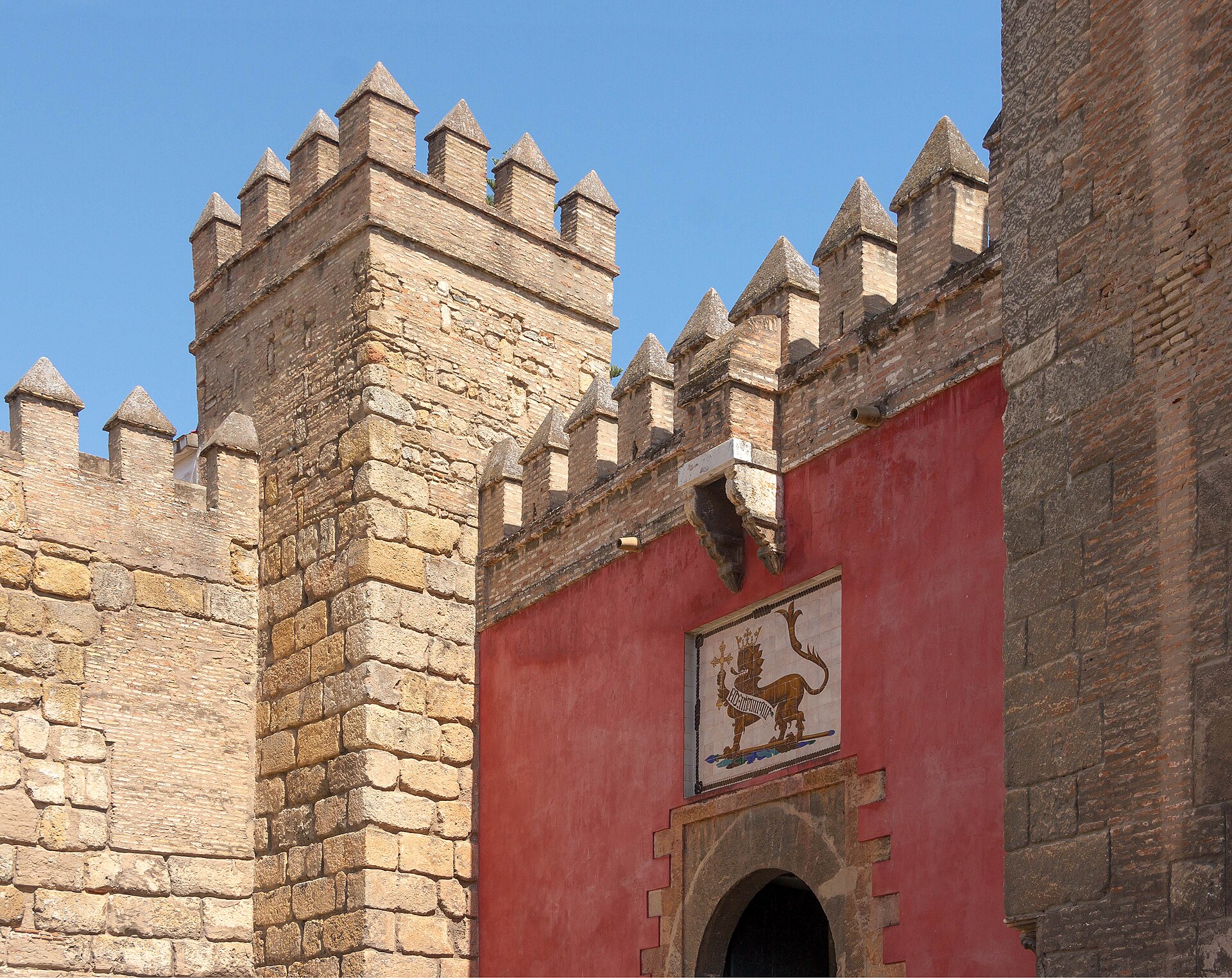 The Puerta del Leon, the Lion Gate of the Alcazar