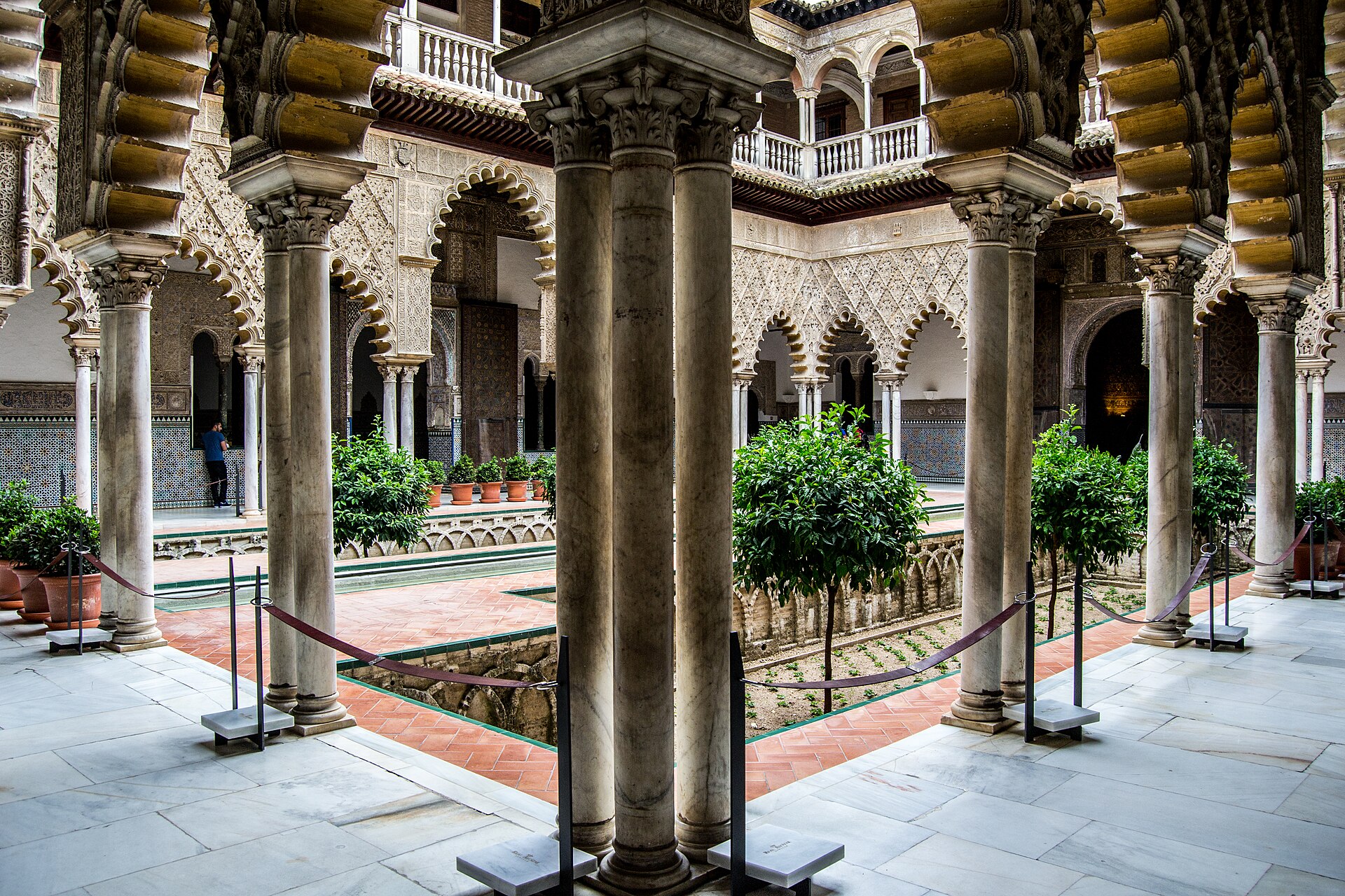 Carved columns of the Courtyard of the Maidens