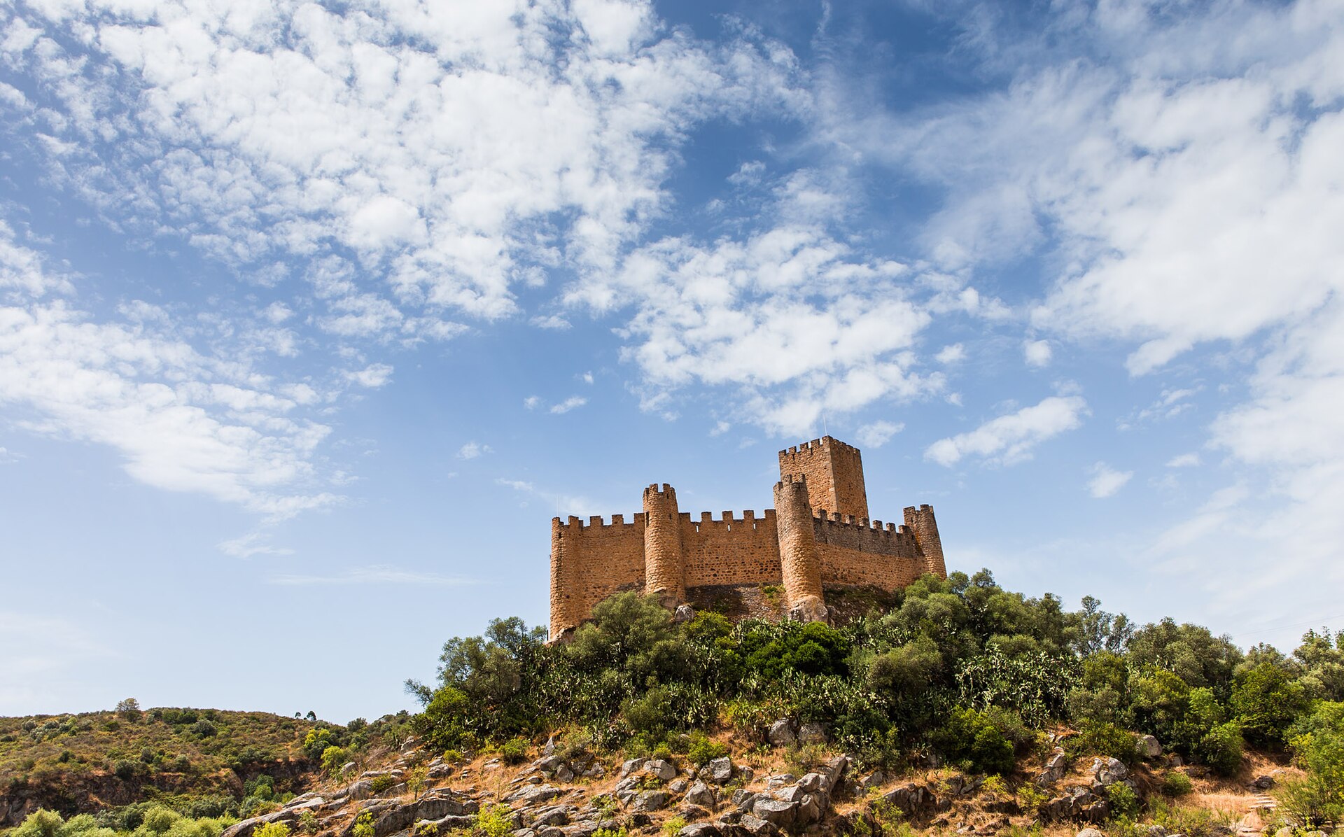 The island fortress was taken during the Christian reconquest of Portugal.