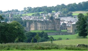 The towers and walls of Alnwick's inner bailey, heart of a fortress rebuilt many times over
