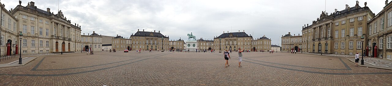 A panorama of the Amalienborg square.