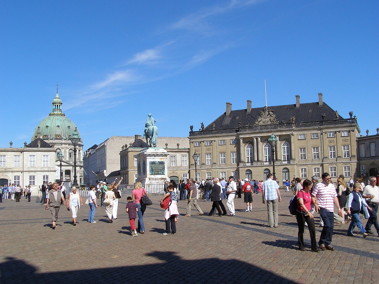 A view of the palaces of Amalienborg in Copenhagen.