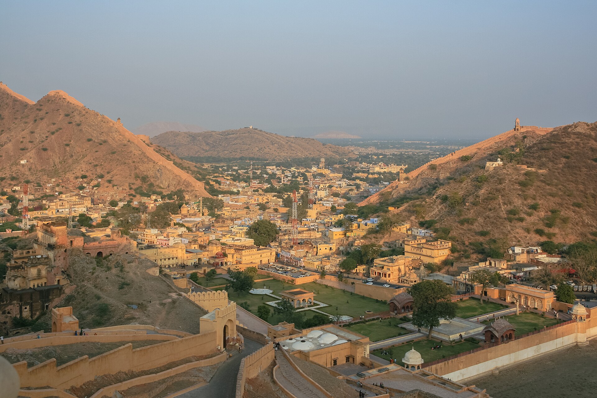 The honey-colored ramparts of the fort merging with the hillside