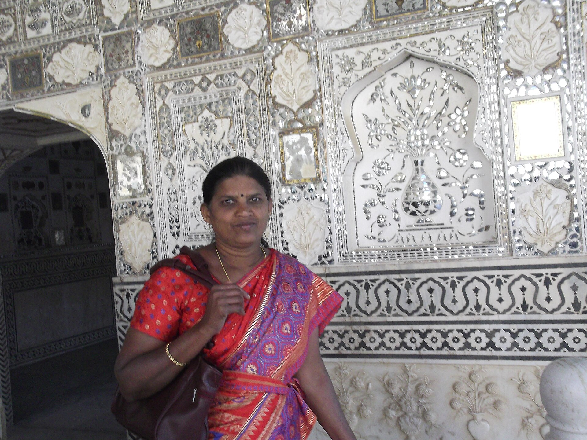 The Sheesh Mahal, the Palace of Mirrors, glittering with inlaid glass