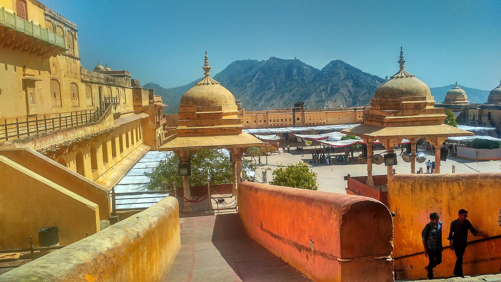 A courtyard and pavilion within the fort