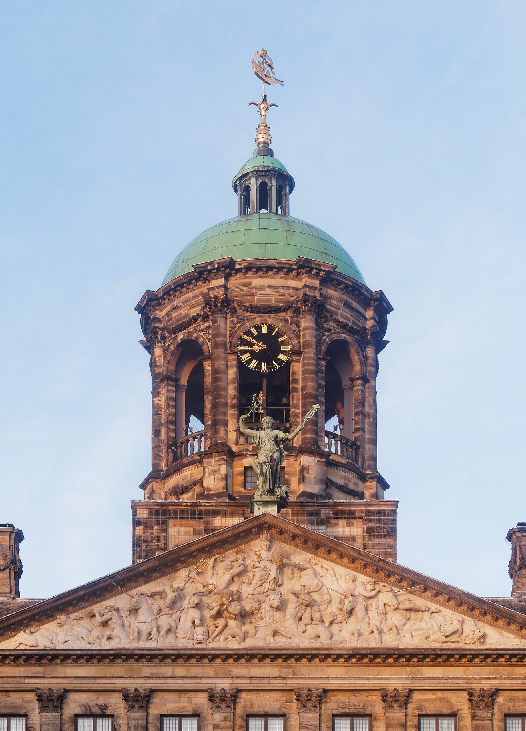 The Royal Palace of Amsterdam on the Dam, once the town hall of the golden-age city