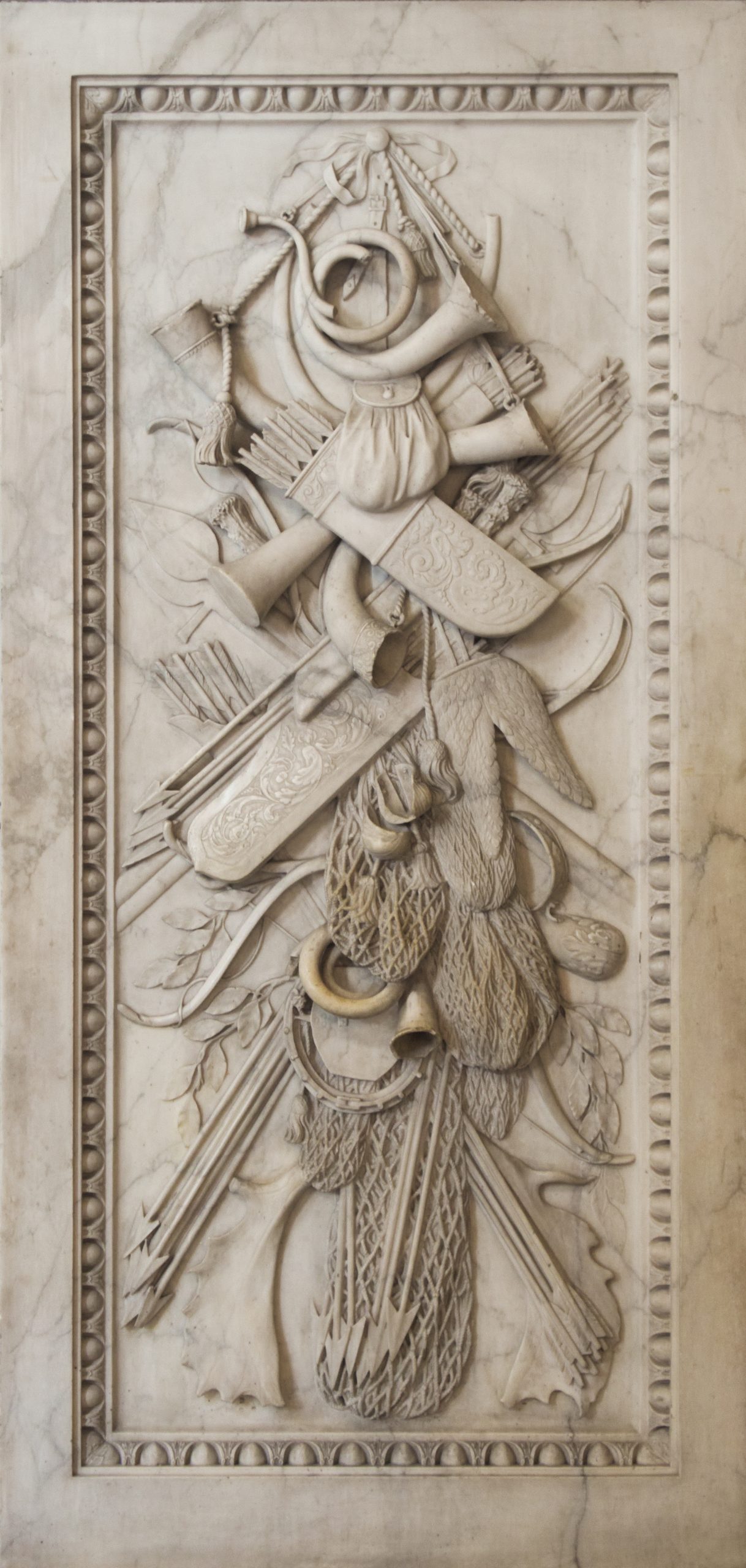 A detail of the palace's Dutch classical architecture