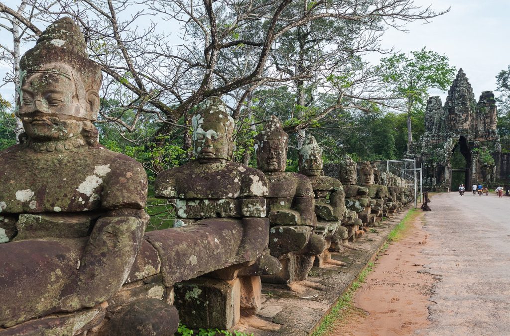 The serene stone faces of the Bayon at the heart of Angkor Thom