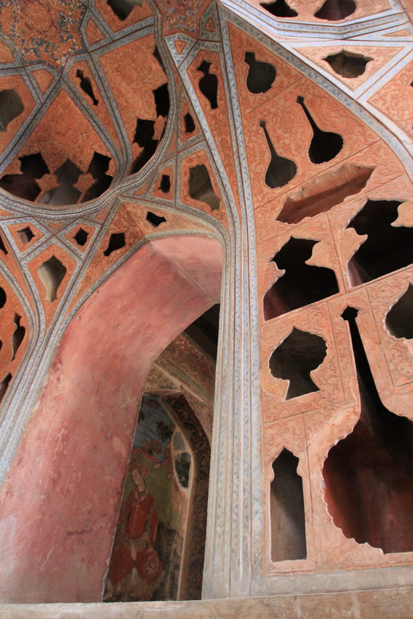 The music room of the palace, a masterpiece of Persian plasterwork and acoustics.