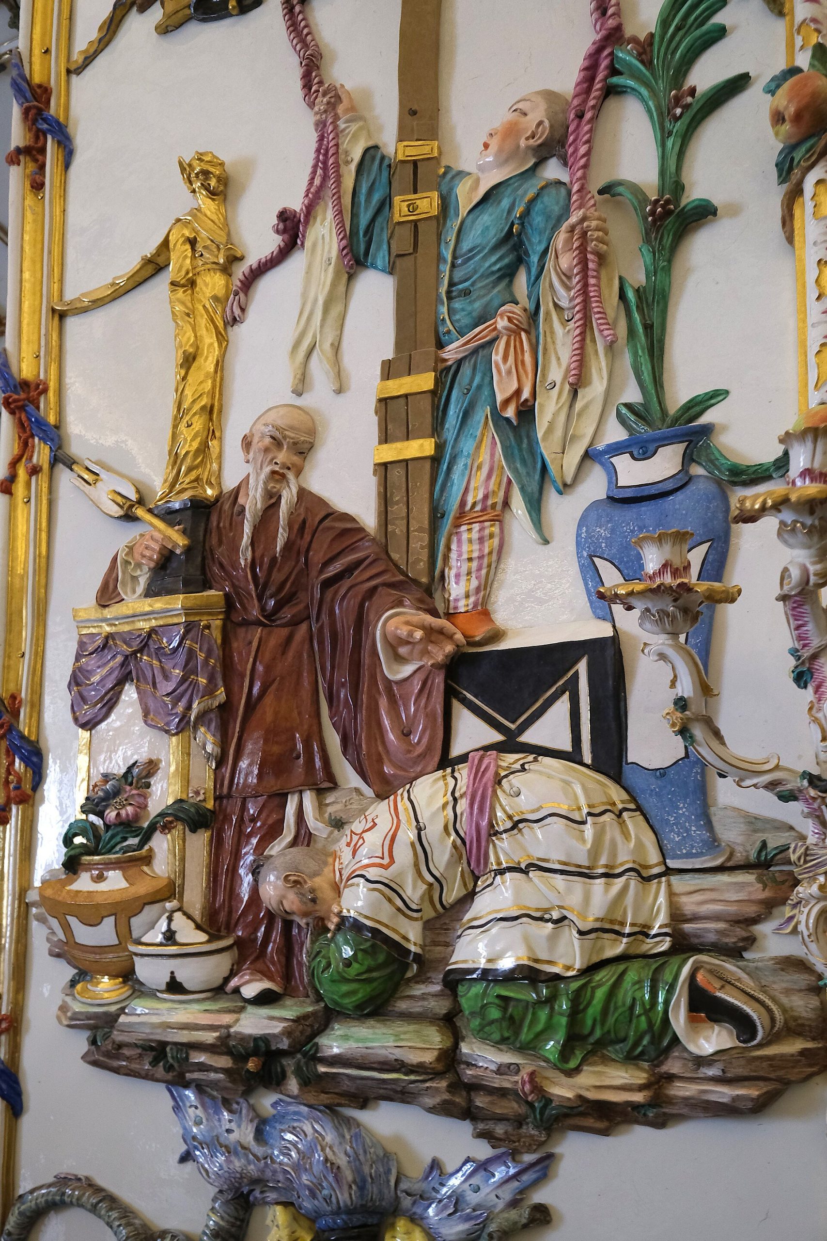 The Porcelain Cabinet, its walls covered in Buen Retiro porcelain