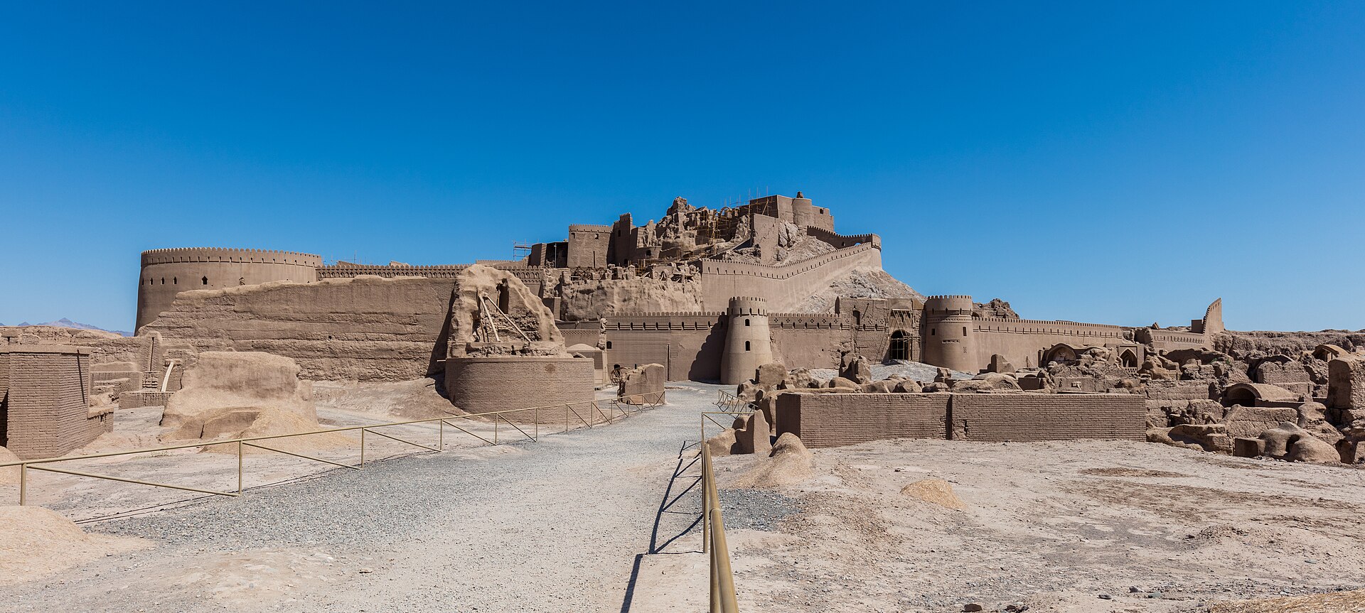The 2003 earthquake destroyed most of the citadel, but a great reconstruction is underway.