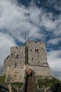 The Norman shell keep on its high motte, the oldest surviving part of Arundel Castle
