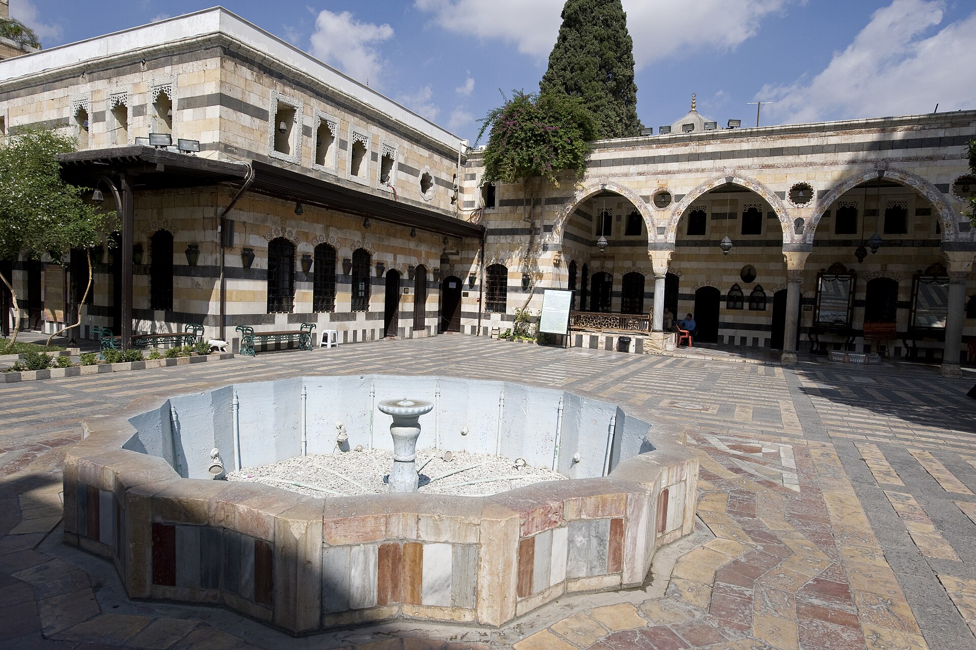 The large courtyard of the Azm Palace