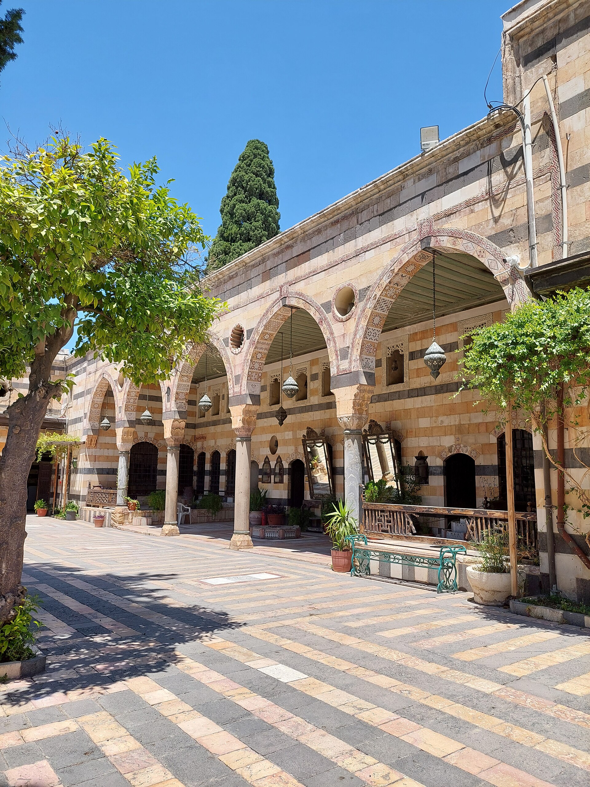 A courtyard of the Damascene great house