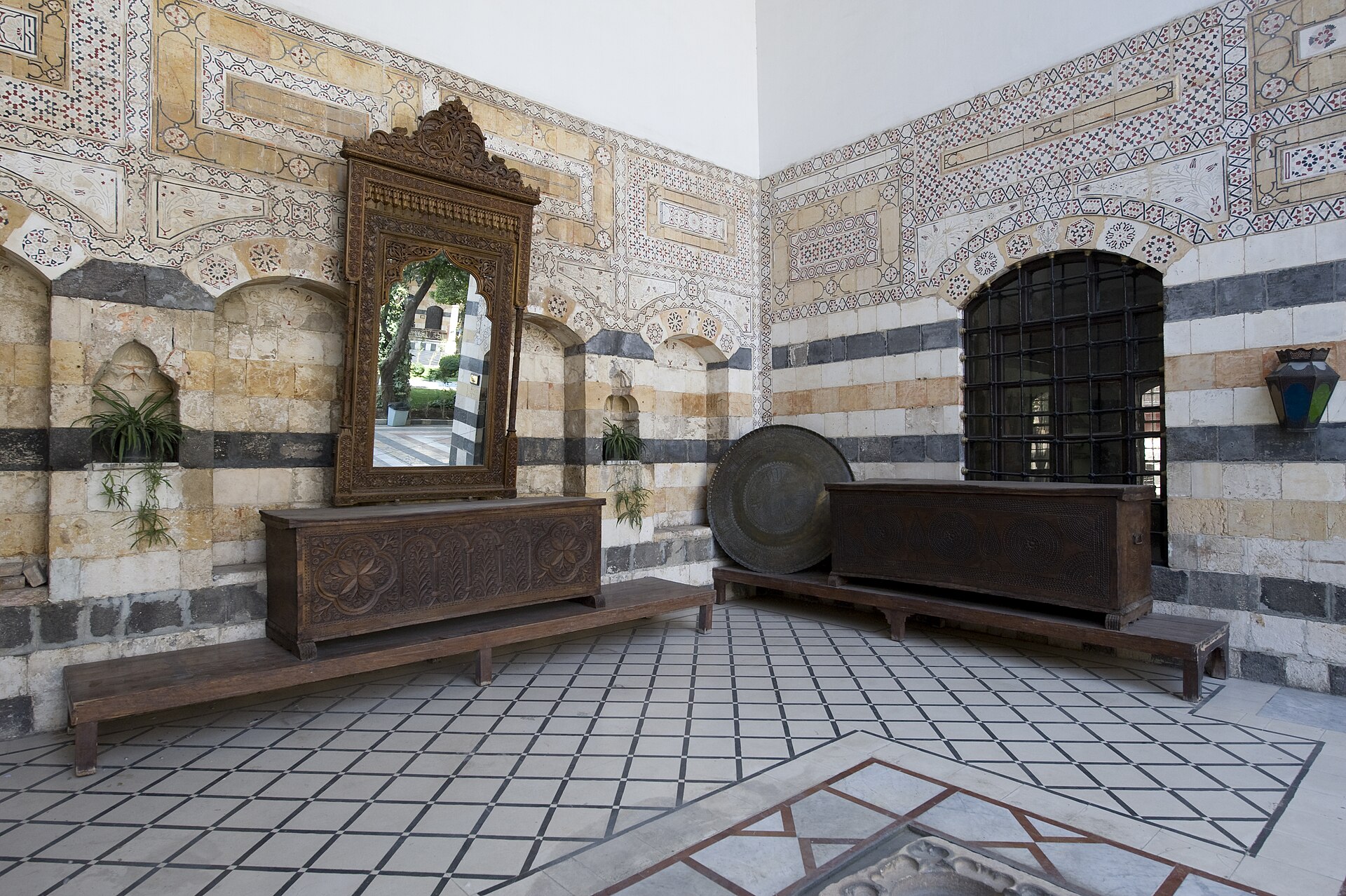 An iwan, the vaulted recess open to the courtyard