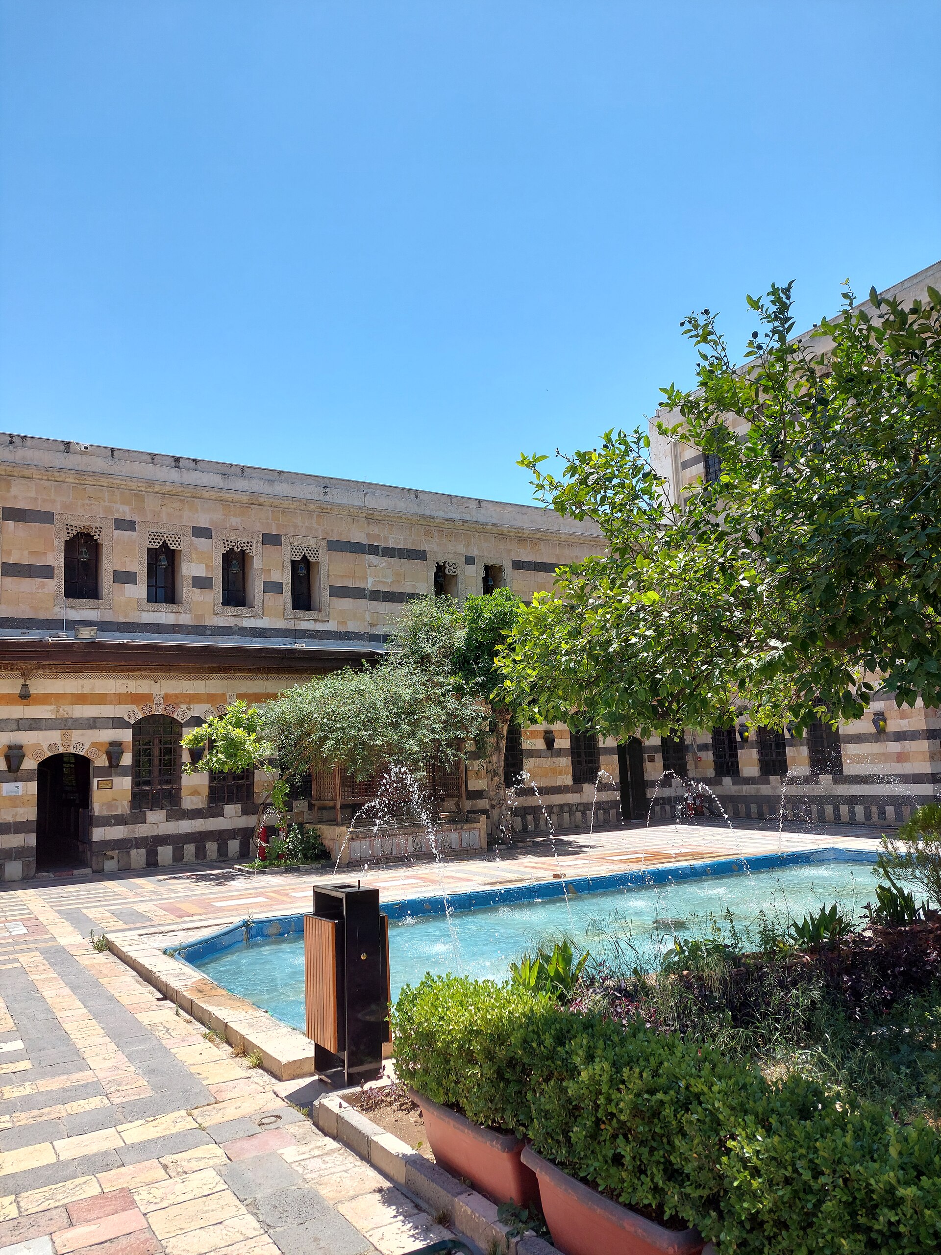 The garden of the Azm Palace with its citrus trees