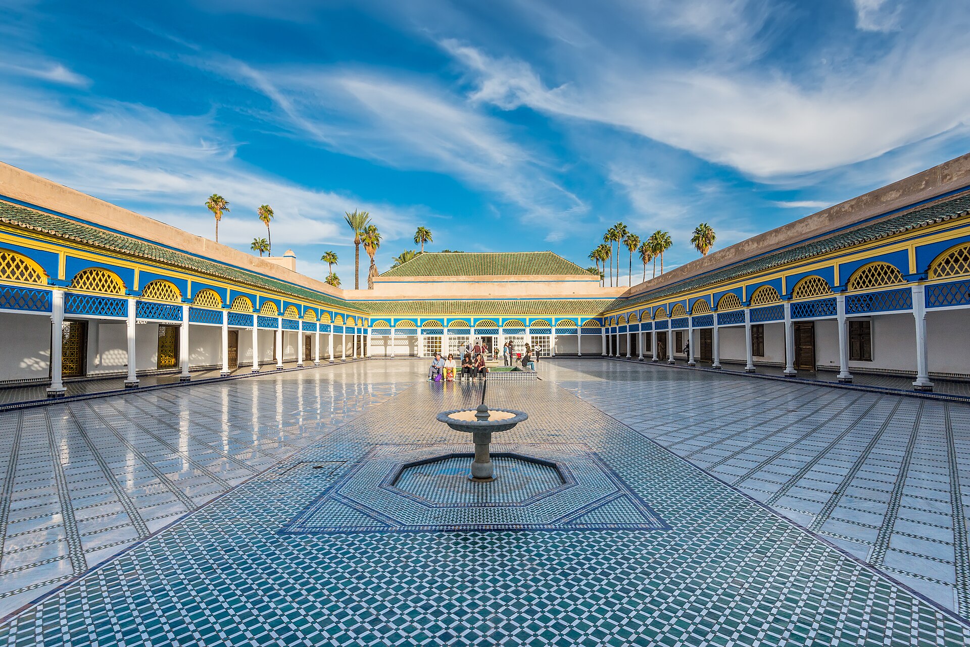 The great courtyard of the Bahia Palace, one of the tranquil open spaces at the heart of the complex.