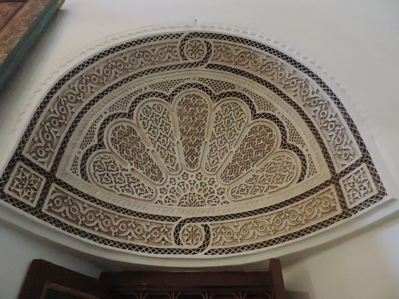 A vaulted, ornamented space in the palace.