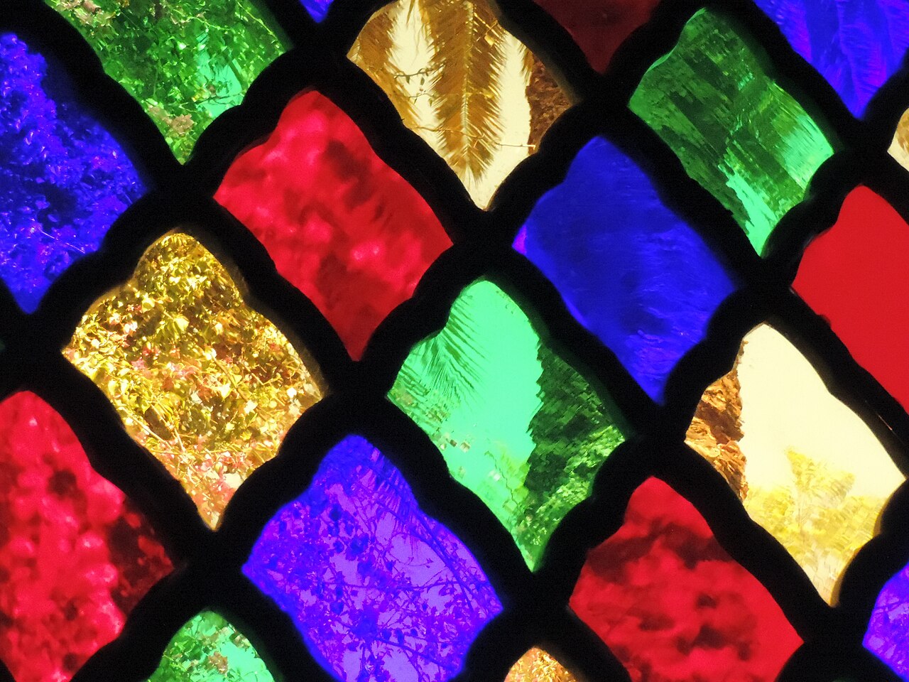 Stained-glass windows in the Bahia Palace.