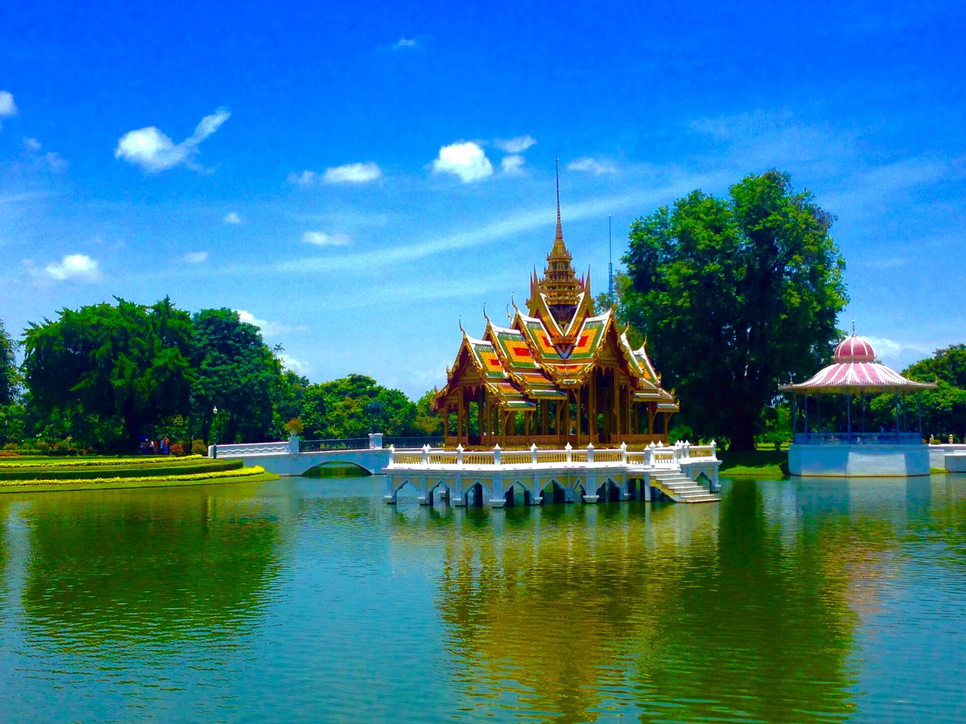 A view across the garden palace of Bang Pa-In