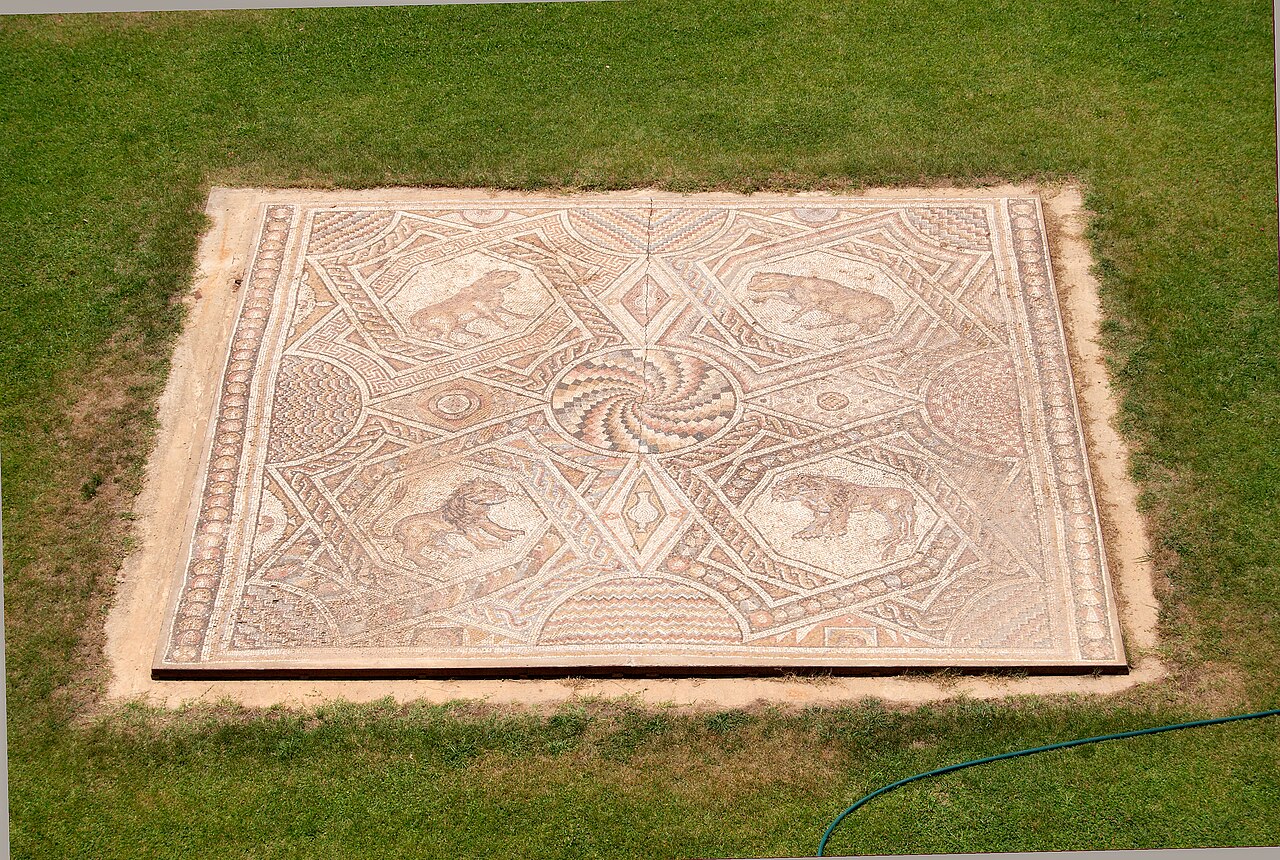 A sixth-century Byzantine mosaic at Beiteddine.