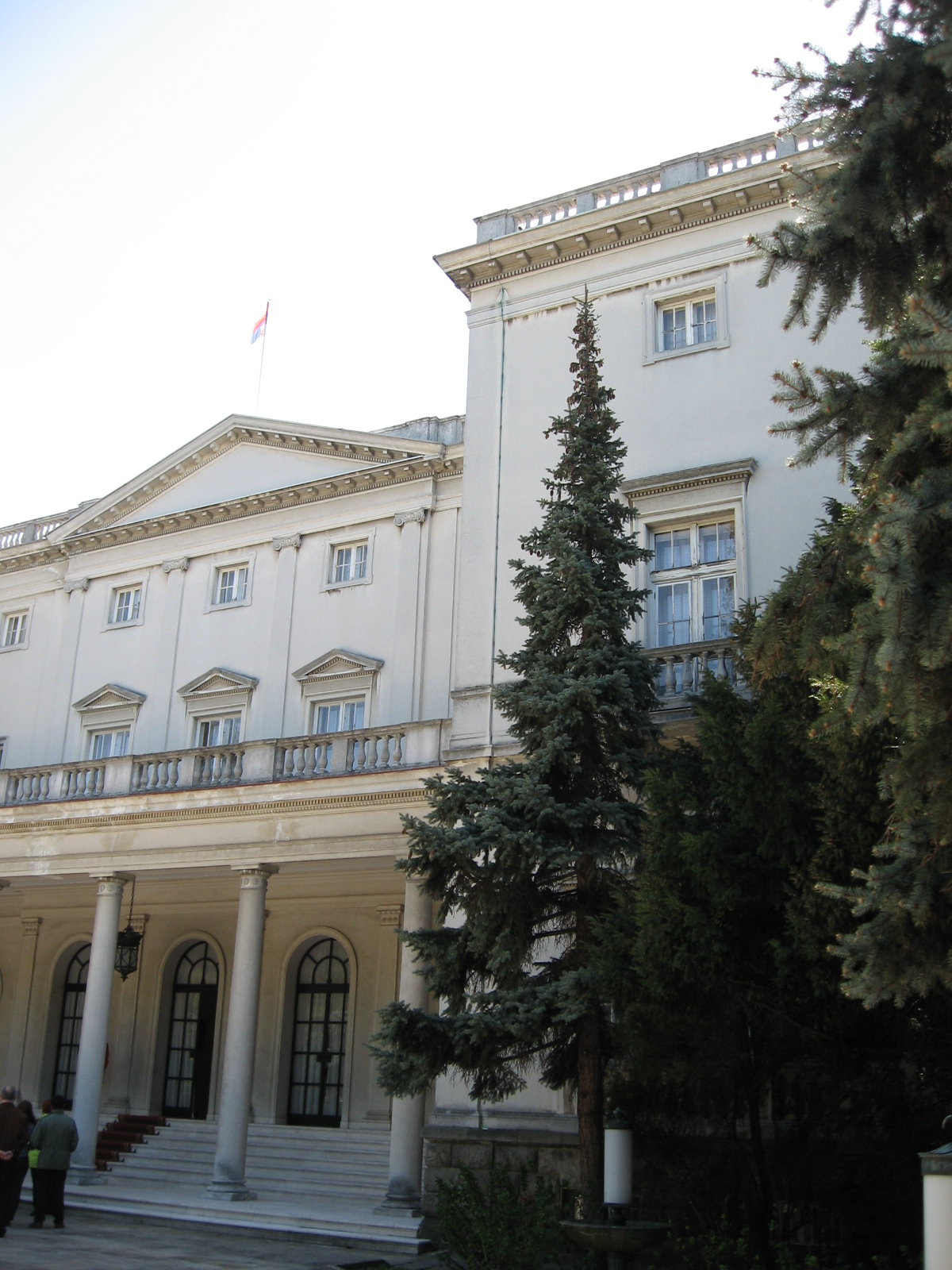The classical facade of the White Palace