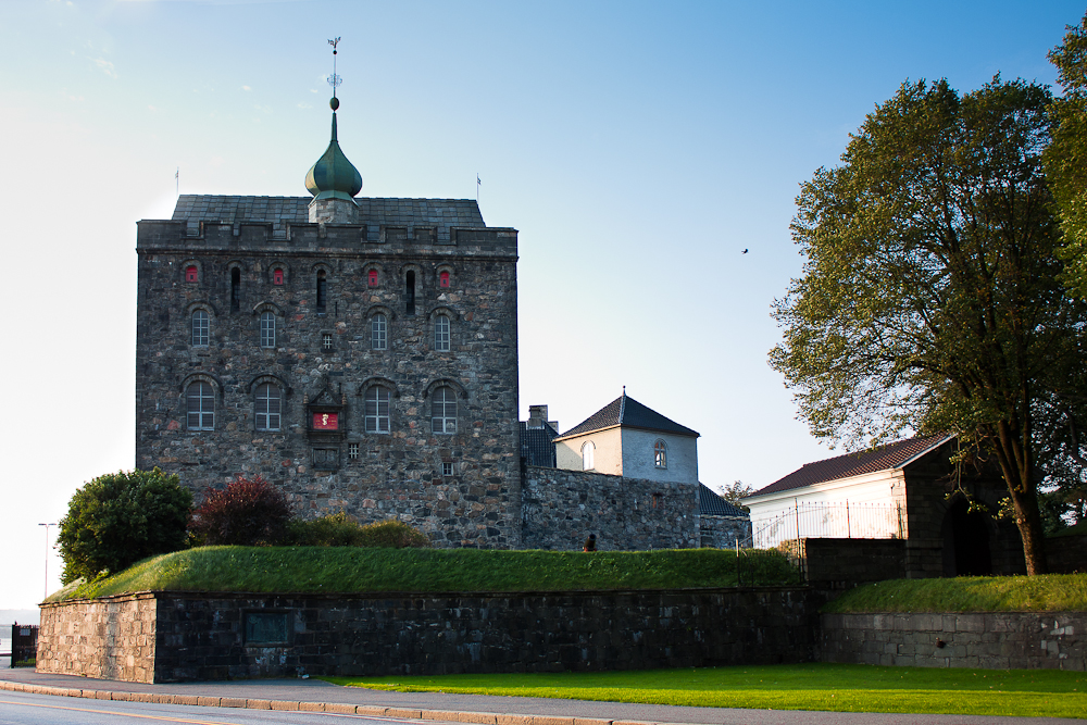 Bergenhus Fortress guards the harbour of Bergen, once the capital of Norway.