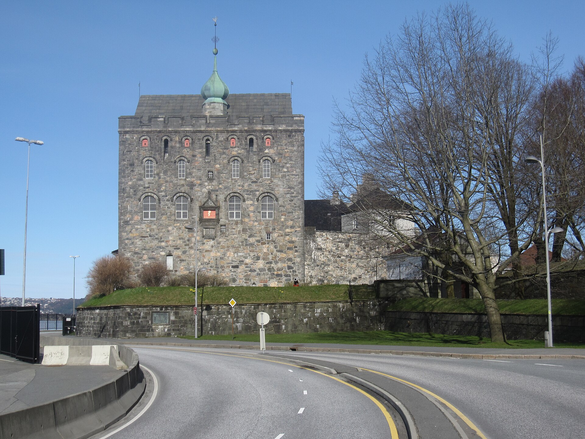 The fortress stands at the northern end of Bergen's harbour, an easy walk from the centre.