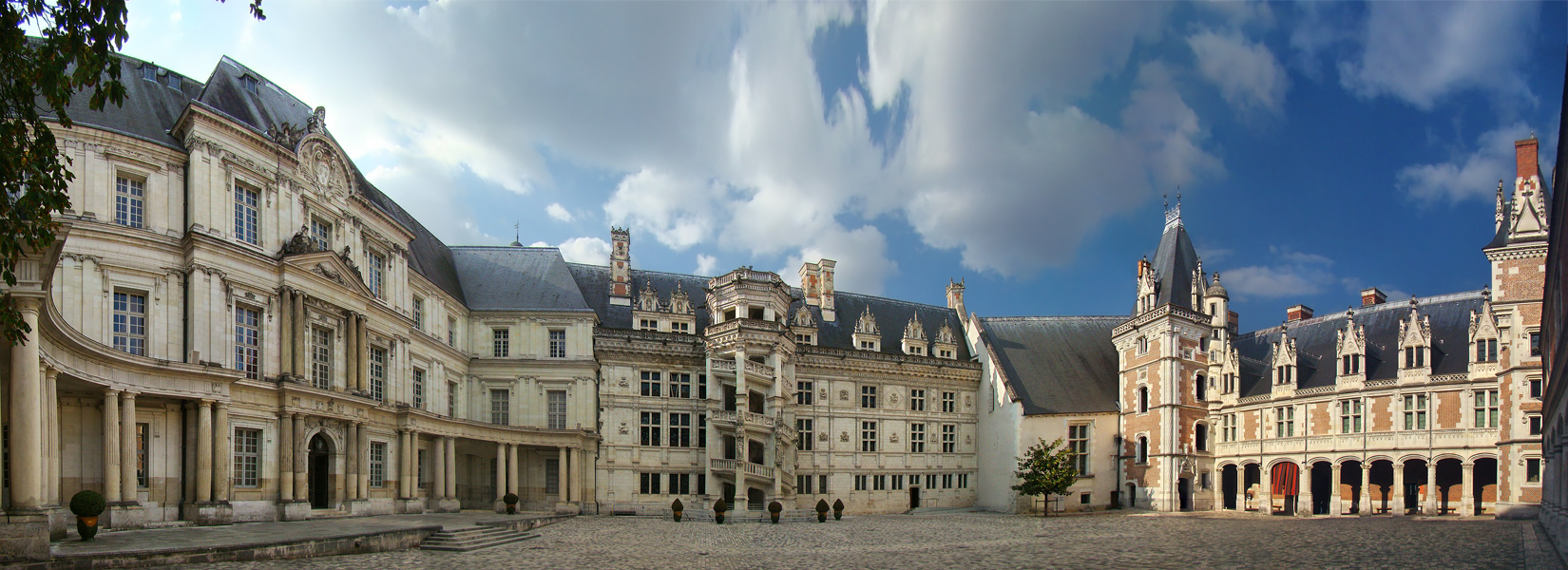Royal emblems mark the château as a creation of the kings