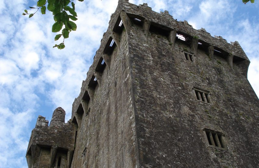Blarney Castle near Cork, a mighty medieval tower house famous the world over for its magical stone