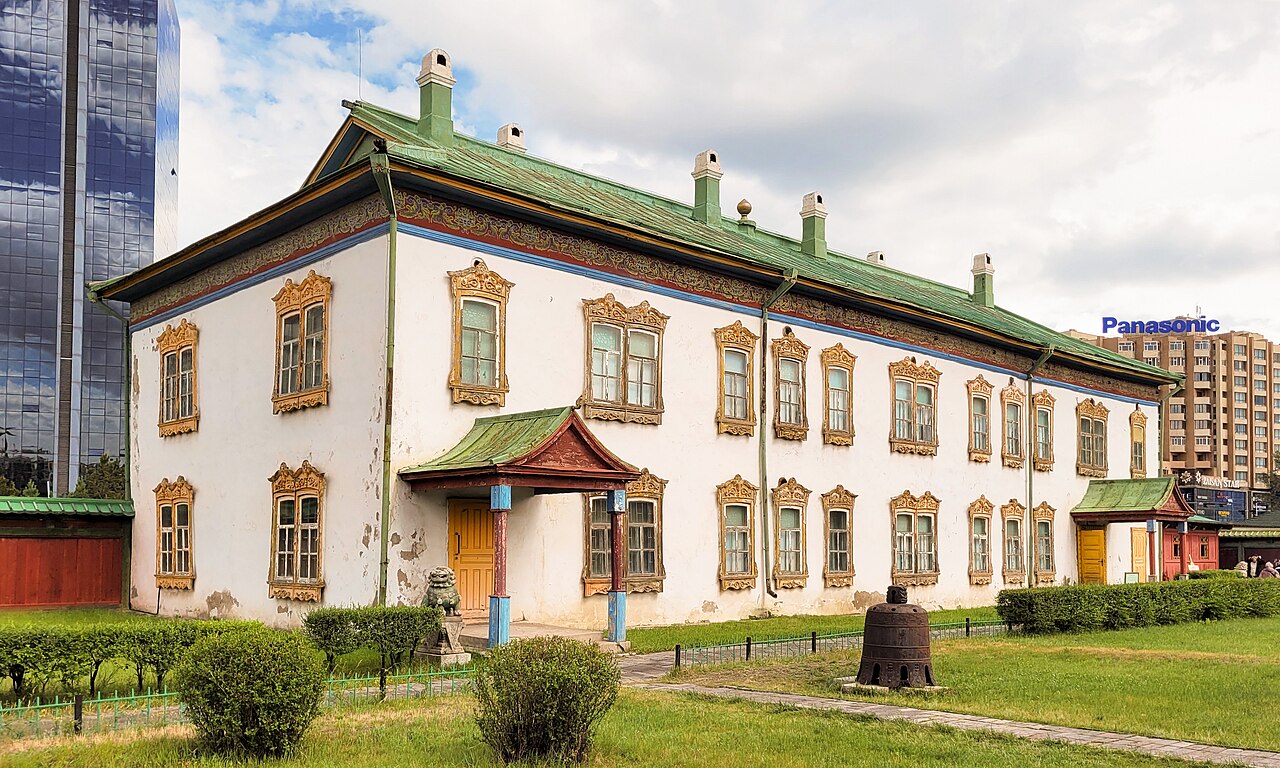 The European-style Winter Palace on the edge of the steppe.