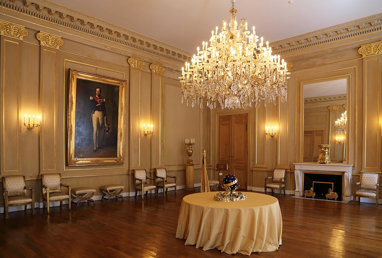 A decorated interior of the Royal Palace.