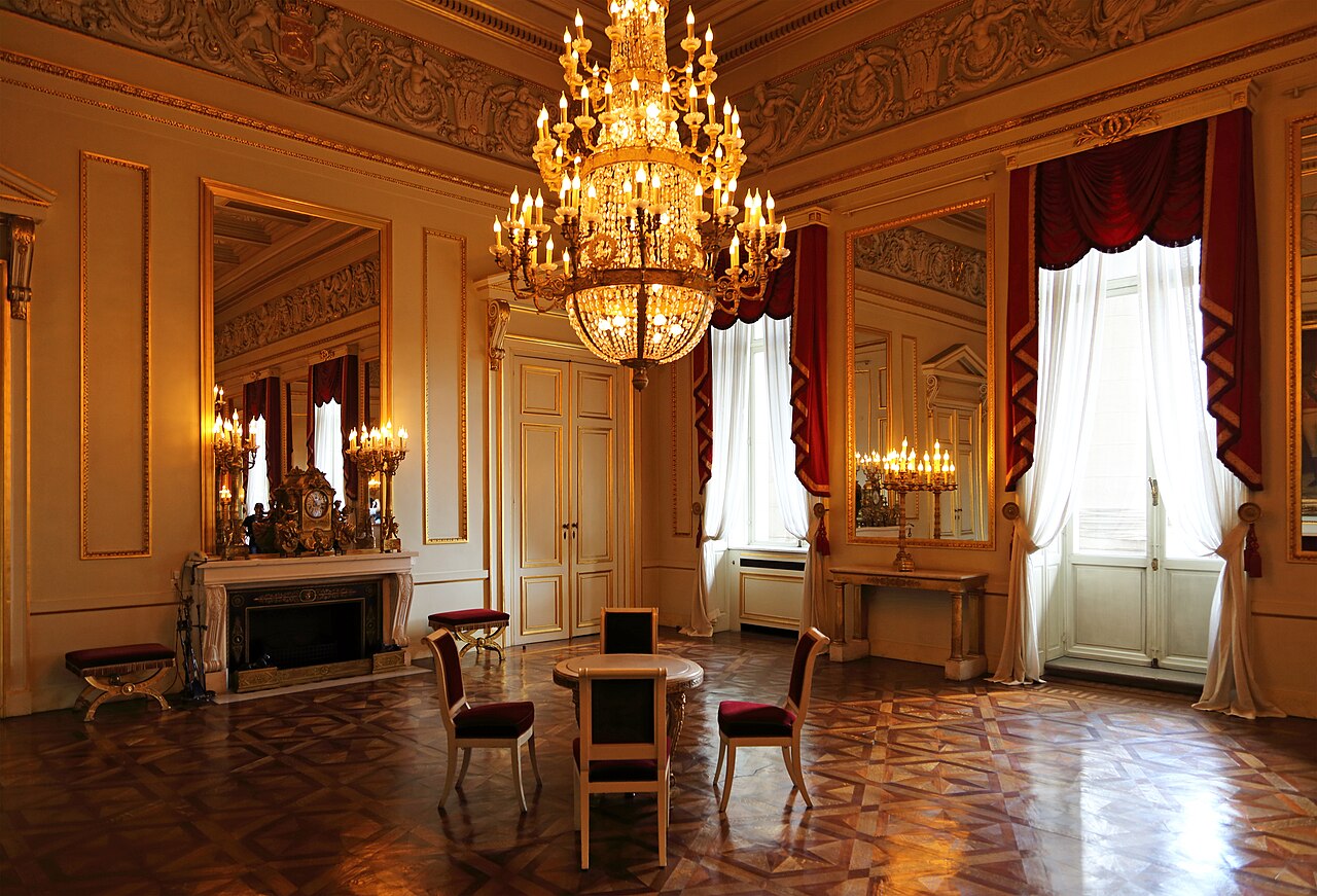 A state room within the Royal Palace of Brussels.